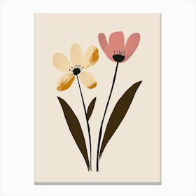 Faisalabad Flower Market Boho Minimalist Style Canvas Print