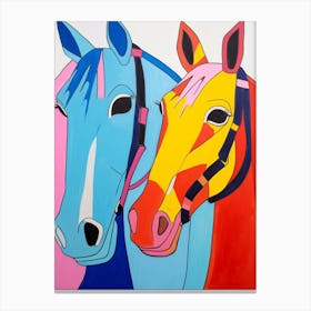 Colourful Kids Animal Art Horse 3 Canvas Print