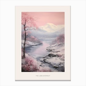 Dreamy Winter National Park Poster  The Lake District England 2 Canvas Print