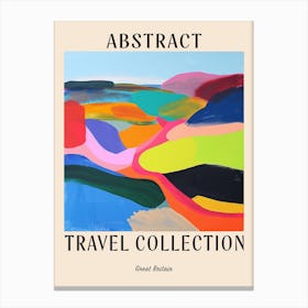 Abstract Travel Collection Poster Great Britain 4 Canvas Print