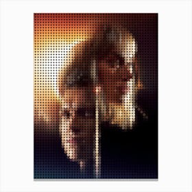 Chaos Walking In A Pixel Dots Art Style Canvas Print
