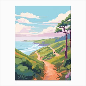 The Causeway Coast Way Northern Ireland Hike Illustration Canvas Print