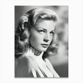 Polo Neck Bacall Canvas Print