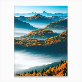 Foggy Mountains Canvas Print