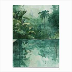 Pool In The Jungle Canvas Print