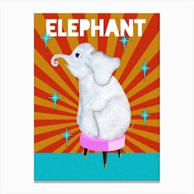 Circus Elephant Canvas Print