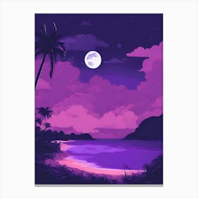 Purple Night Sky 1 Canvas Print