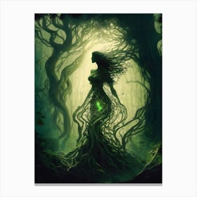 Whispering Woodland Maiden Canvas Print