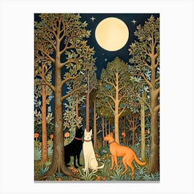 William Morris The Dogs In The Woods Canvas Print