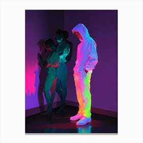 Neon Glow In The Dark Canvas Print