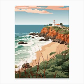 Cape Byron, Australia, Graphic Illustration 2 Canvas Print
