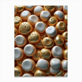 Gold And White Candy 2 Canvas Print