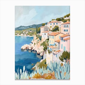 South Of France Kitsch Brushstrokes 4 Canvas Print
