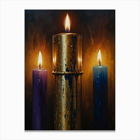 Three Candles Canvas Print