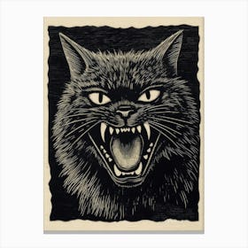 Screaming Cat 3 Canvas Print