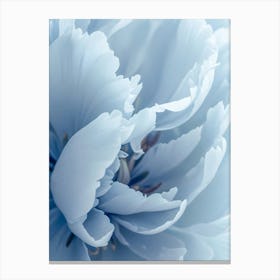 Blue Aesthetic Flower Bloom Photography Canvas Print