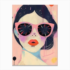 Girl In Sunglasses 10 Canvas Print