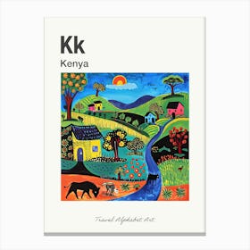Kids Travel Alphabet  Kenya 1 Canvas Print