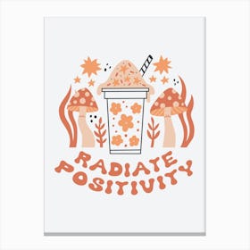 Radiate Positivity Ice Cream Canvas Print