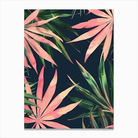 Tropical Leaves Wallpaper 5 Canvas Print