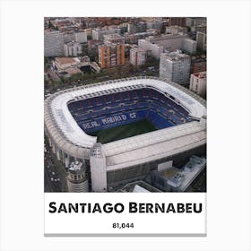 Santiago Bernabeu, Stadium, Football, Soccer, Art, Wall Print Canvas Print