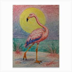 Pink Flamingo 9 Canvas Print