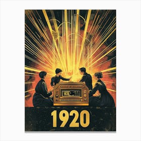 Aihrgdesign A Vintage Poster Celebrating The Rise Of Radio Br 92a6b730 4fc8 44fb A470 3a908bdd219f 3 Canvas Print