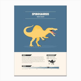 Spinosaurus - Dinosaur Fact Canvas Print