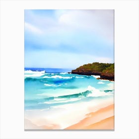 Avoca Beach, Australia Watercolour Canvas Print