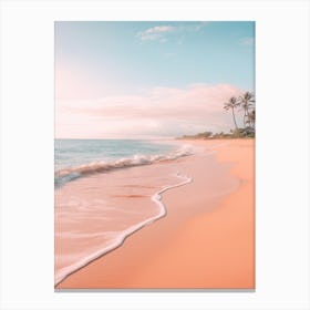 Kaanapali Beach Maui Hawaii Turquoise And Pink Tones 3 Canvas Print