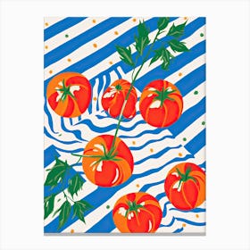 Tomatoes Summer Illustration 7 Canvas Print