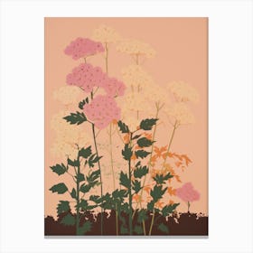 Statice Flower Big Bold Illustration 4 Canvas Print