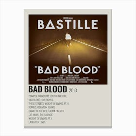 Bastille Bad Blood 2013 Poster Canvas Print