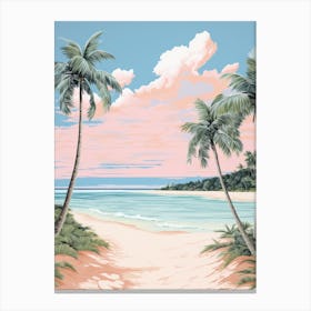 A Canvas Painting Of Pink Sands Beach, Harbour Island 2 Canvas Print