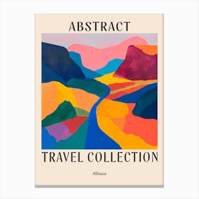 Abstract Travel Collection Poster Albania 4 Canvas Print