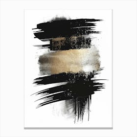 Abstract Black And Gold Painting 89 Canvas Print