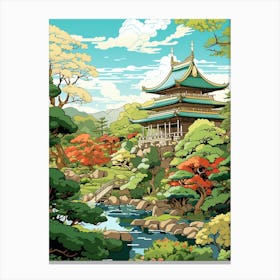 Japanese Friendship Garden Usa Illustration 2 Canvas Print