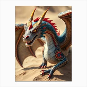 Dragon In The Sand Canvas Print