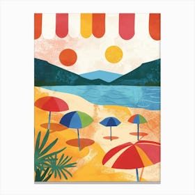 Beach Umbrellas 1 Canvas Print