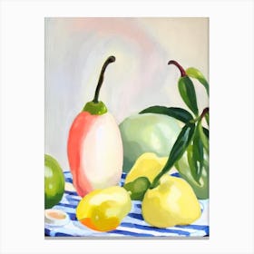 Anaheim Pepper 2 Tablescape vegetable Canvas Print