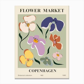 Flower Market Copenhagen Canvas Print