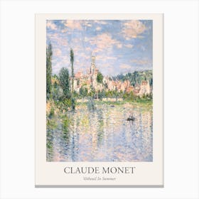 Vétheuil In Summer, Claude Monet Poster Canvas Print