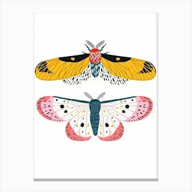 Colourful Insect Illustration Moth 6 Canvas Print