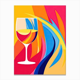 Wine Glass, Inspired by Matisse Canvas Print