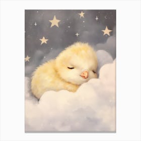 Sleeping Baby Chick 3 Canvas Print