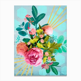 Bloom Blast Floral Collage Canvas Print