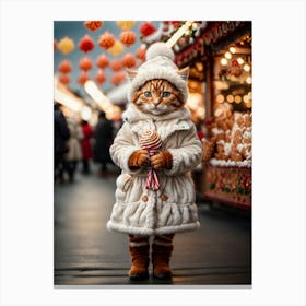 Christmas Cat 1 Canvas Print