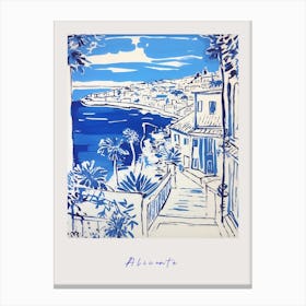 Alicante Spain 5 Mediterranean Blue Drawing Poster Canvas Print