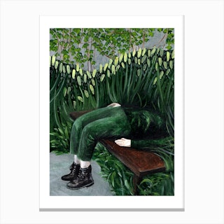 Buried In Green Beauty Canvas Print