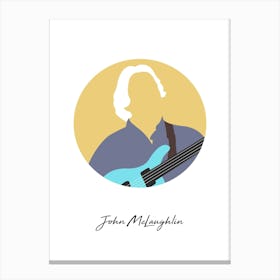 John Mclaughlin Guitarist Minimalist Canvas Print